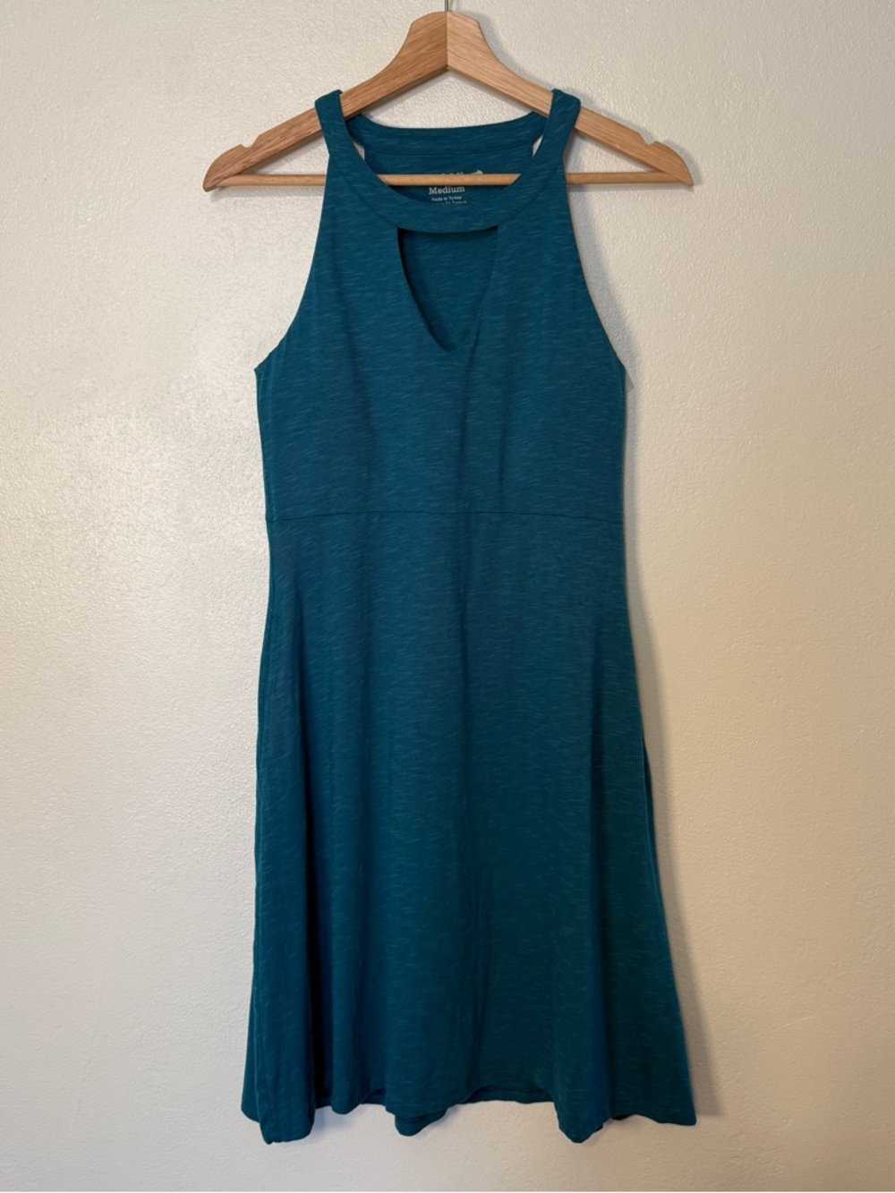 Toad & Co. Womens Avalon Racerback Dress in Teal Size Medium
